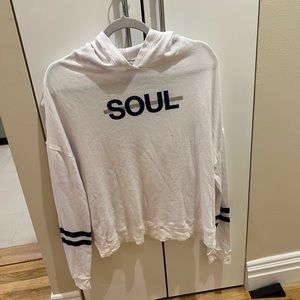 SoulCycle Hooded Pullover Tulip Back/ White, Size L